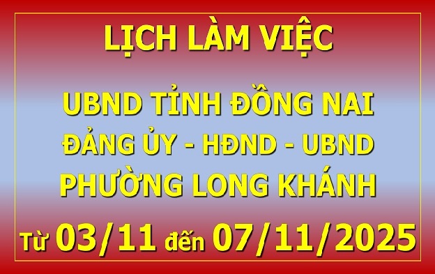 Lịch làm việc 03 11 đến 07 11 2025 b